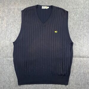 The Masters Sweatervest Men's XL Silk Blue Golf Preppy Augusta National Vintage